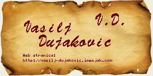 Vasilj Dujaković vizit kartica